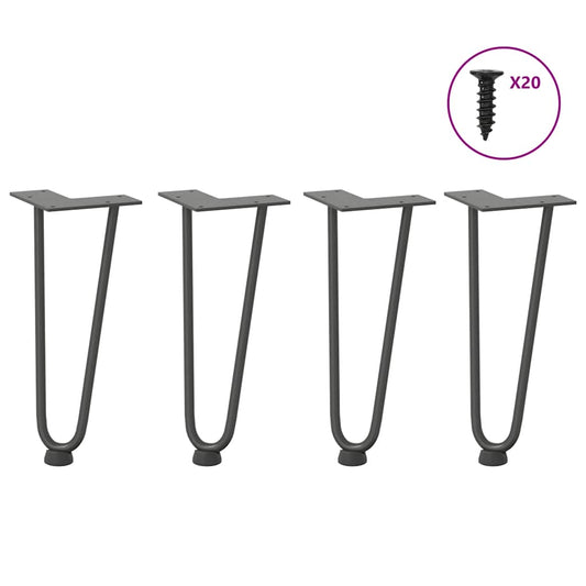 Hairpin Legs for Coffee Table 4 pcs Anthracite 30 cm Solid Steel