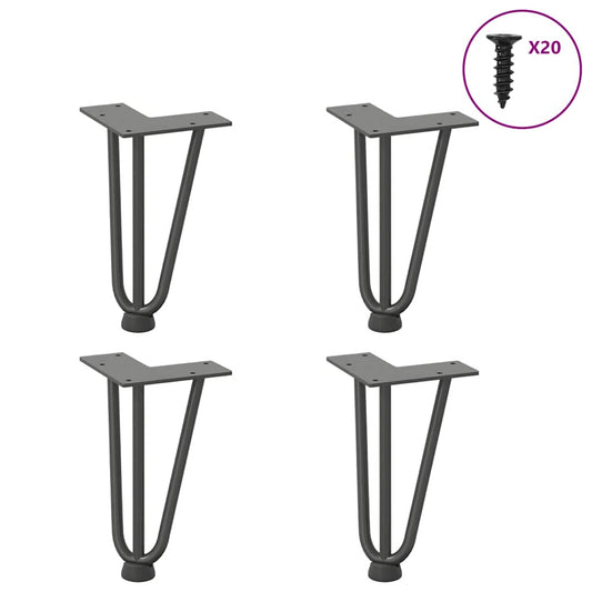 Hairpin Legs for Coffee Table 4 pcs Anthracite 20 cm Solid Steel