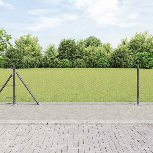 Hexagon Fence Grey 0,4x10 m Steel