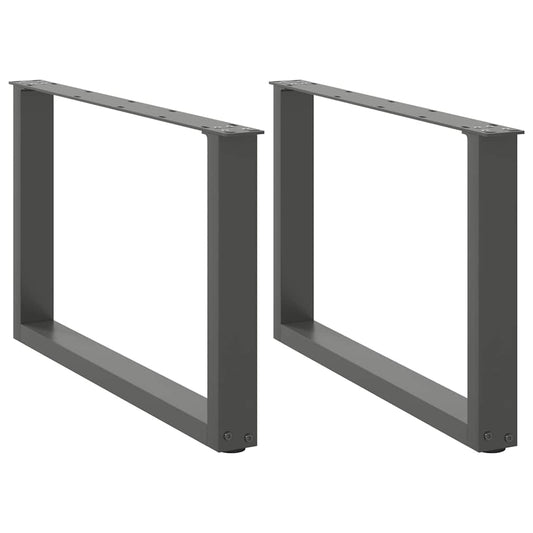 Coffee Table Legs U-Shaped 2 pcs Anthracite 60x 42-43 cm Steel