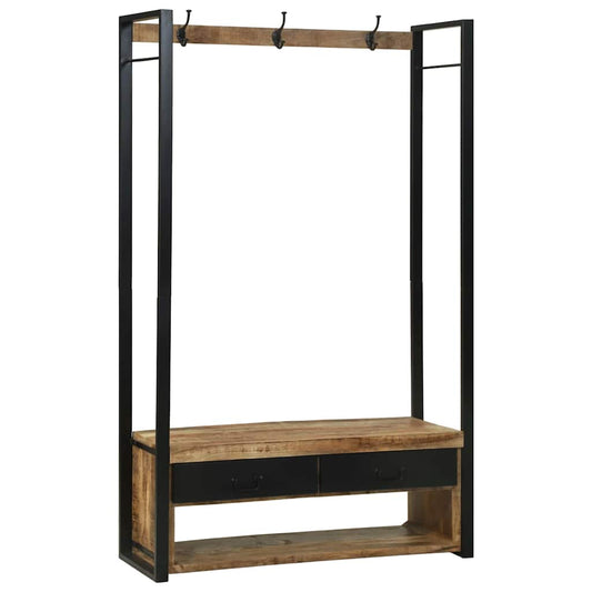 Clothes Rack Brown 110 x 40 x 185 cm Solid Mango wood