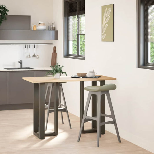 Bar Table Legs T-Shaped 2 pcs Black 40x35x(90-91) cm Steel