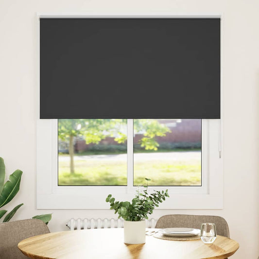 Roller Blind Blackout Black 120x175 cm Fabric Width 116.6 cm Polyester