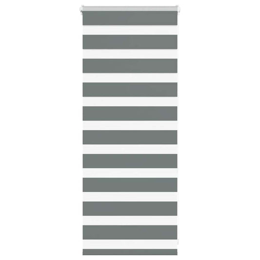 Zebra Blind Dark Grey 55x100 cm Fabric Width 50.9 cm Polyester