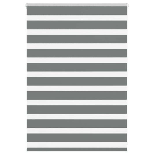 Zebra Blind Dark Grey 115x100 cm Fabric Width 110.9 cm Polyester