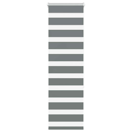 Zebra Blind Dark Grey 45x150 cm Fabric Width 40.9 cm Polyester