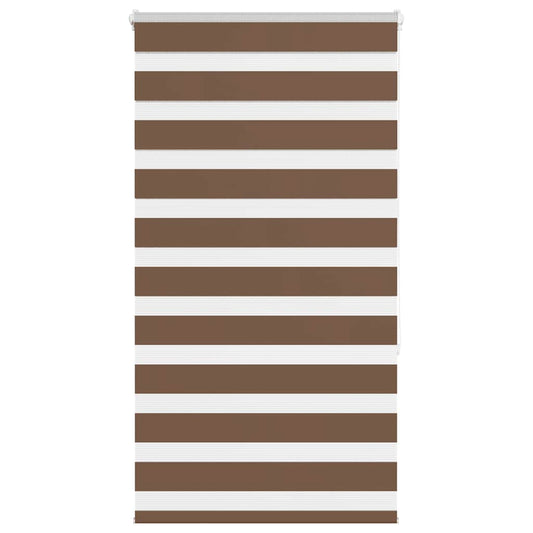 Zebra Blind Brown 75x150 cm Fabric Width 70.9 cm Polyester