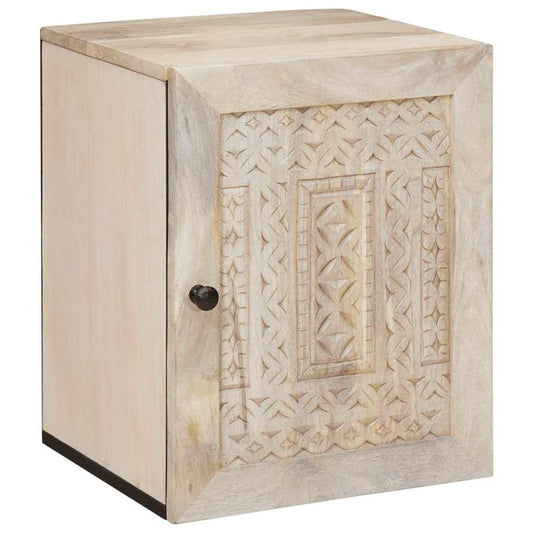 Bathroom Cabinet White 38 x 33.5 x 160 cm Solid Wood Mango