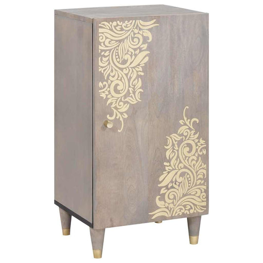 Sideboard Grey and Gold 40 x 33.5 x 75 cm Solid Mango wood