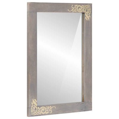 Bathroom Mirror with Mirror Grey and Silver 50 x 70 x 3 cm