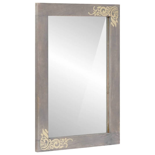 Bathroom Mirror with Mirror Grey and Silver 50 x 70 x 3 cm