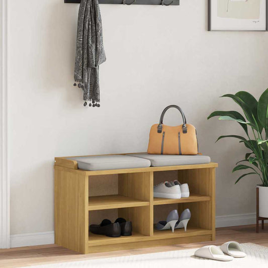 Hallway Bench SANDNES 87x40x50 cm Solid Wood Pine