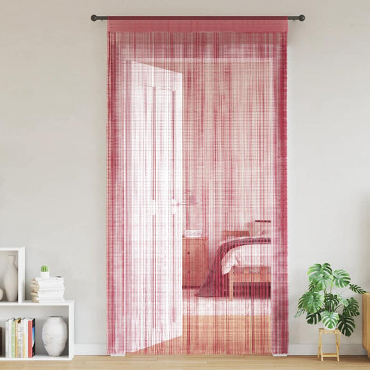 String Curtains 2 pcs Pink 100x250 cm