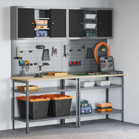 8-Piece Work Bench Set in Grey Steel