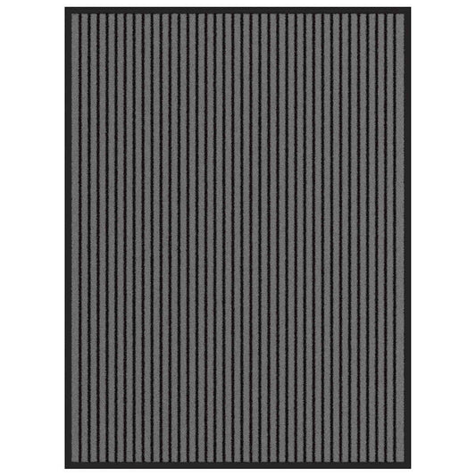 Doormat Stripe Black and Grey 90x120 cm