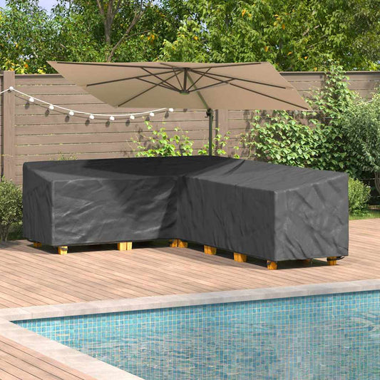 Outdoor Furniture Cover Black 286 x 222 x 80 cm 210D fabric
