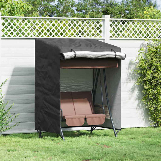 Outdoor Swing Cover Black 120 x 90 x 155 cm 420D Oxford Fabric