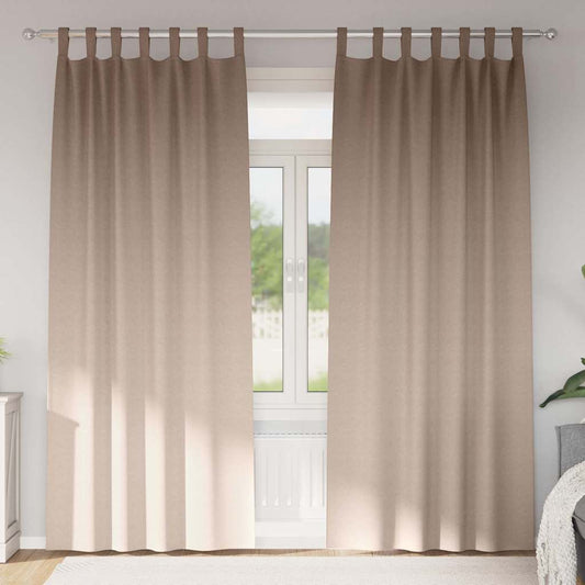 Curtains with Curtains 2 pcs Taupe 225x140cm Polyester