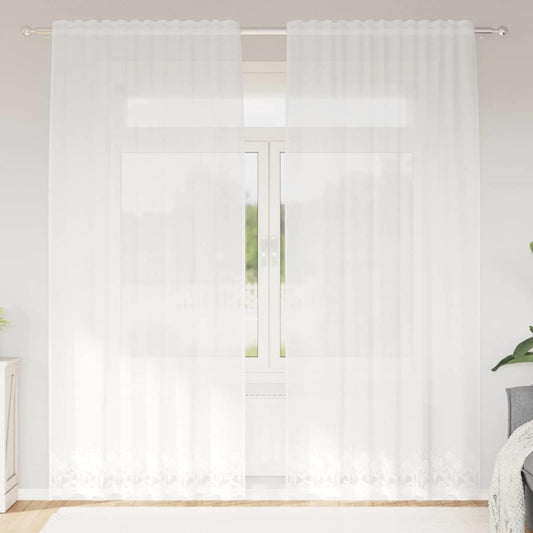 Curtains with Curtains White 150x220cm Polyester