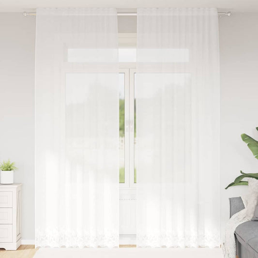 Curtains with Curtains White 150x300cm Polyester