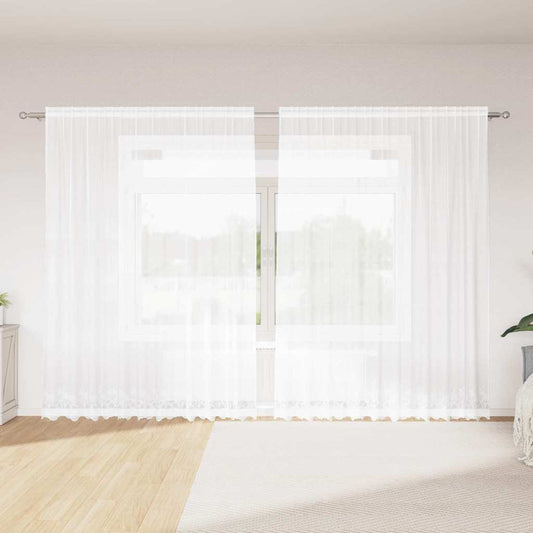 Curtains with Curtains White 300x200cm Polyester