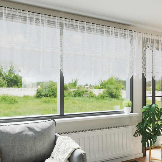 Curtains with Curtains White 1200x80cm Polyester