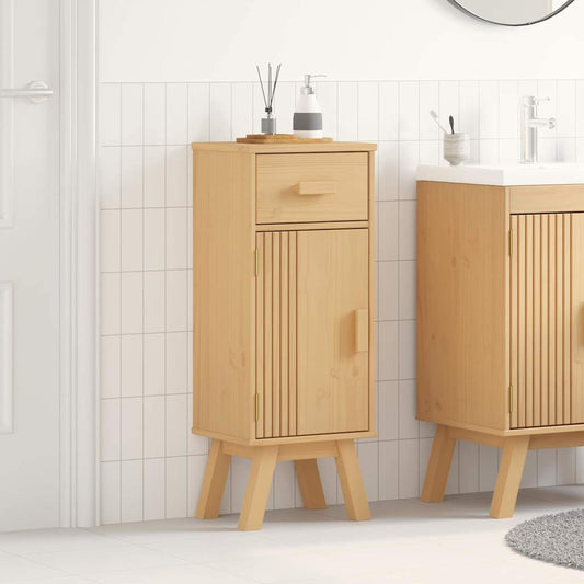 Bathroom Storage Cabinet 35x30x90 cm Solid Wood Pine