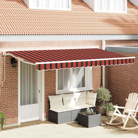 Retractable Awning Manual Orange and black 350x200 cm
