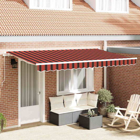 Retractable Awning Manual Orange and black 3.5 x 2 m