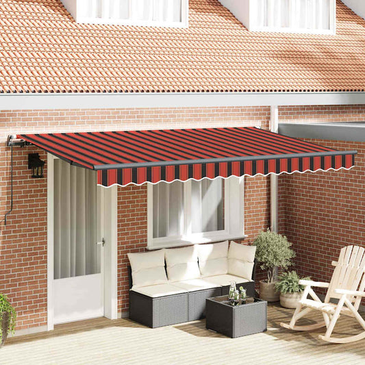 Retractable Awning Manual Orange and Black 3.5 x 2 m