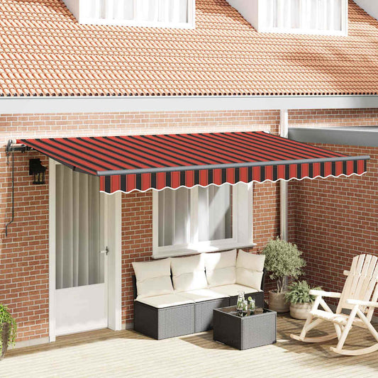 Retractable Awning Manual Orange / Black / Yellow Anthracite