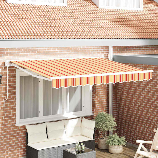 Retractable Awning Manual Yellow / Orange / White 350x200 cm