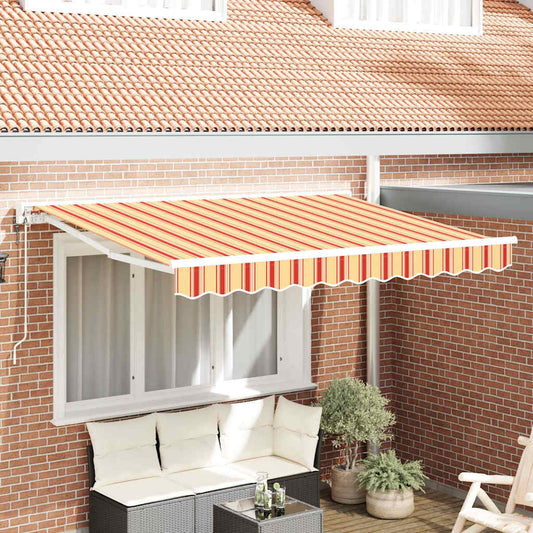Retractable Awning Manual Yellow / Orange / White 350x200 cm