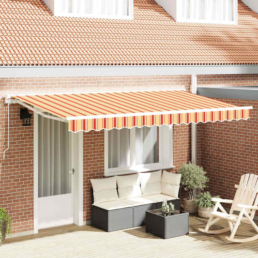 Retractable Awning Manual Yellow / Orange / White 400x200 cm
