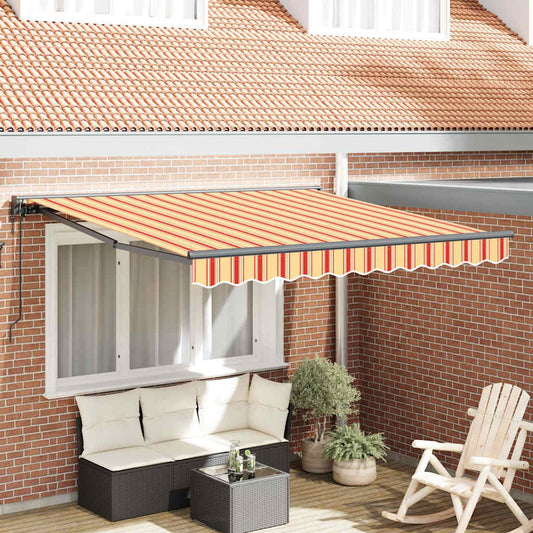 Retractable Awning Yellow and Orange 300x250 cm