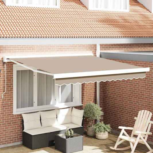 Retractable Awning Beige 300x250 cm