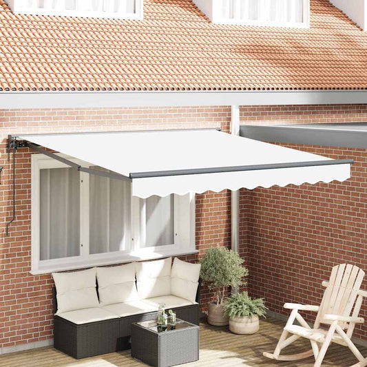 Retractable Awning Manual White 300x250 cm