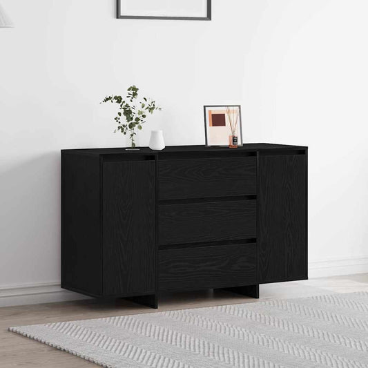 Sideboard Black Oak 120x41x75 cm Engineered Wood
