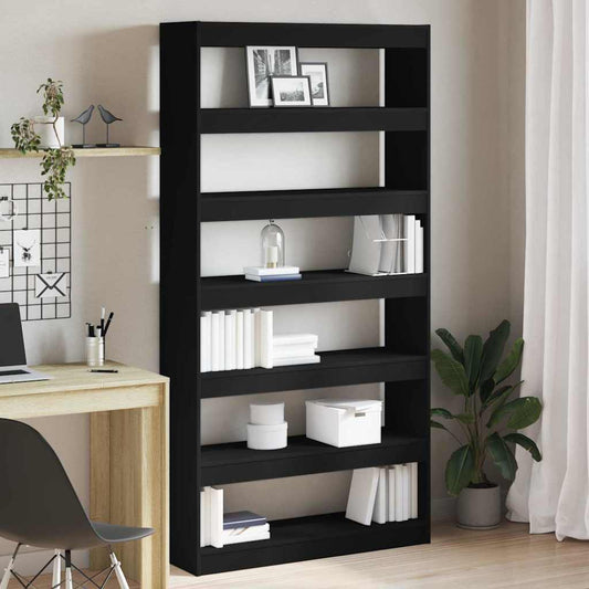 Bookcase Black Engineered wood 100 x 30 x 198 cm Bookshelf