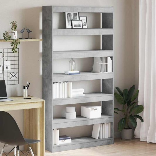 Bookcase Grey Engineered wood 100 x 30 x 198 cm Bookshelf