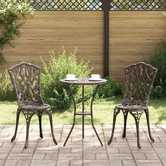 Garden Chair 2 pcs Bronze 55 x 56.5 x 91cm Aluminium