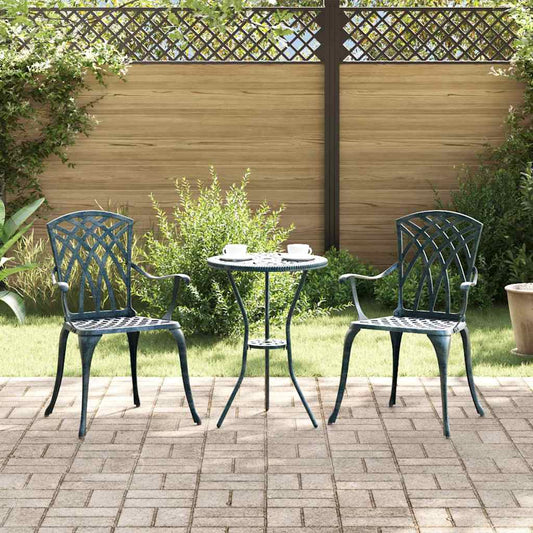 Garden Chair 2 pcs Green 55 x 56.5 x 91cm Aluminium