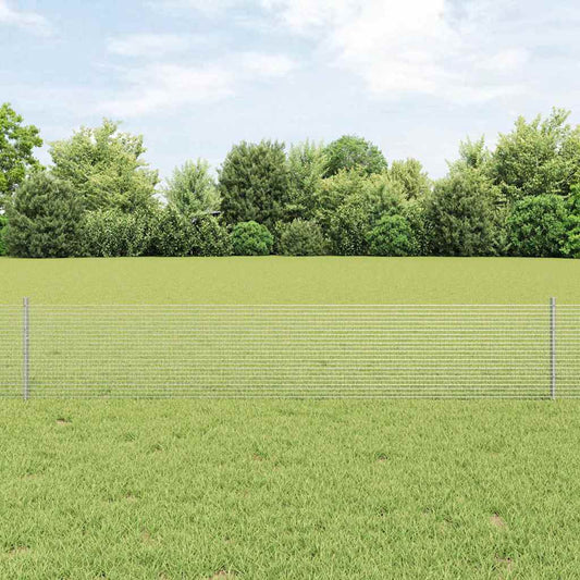Welded Wire Fence with 44 U Posts Silver 0.4x100 m Steel