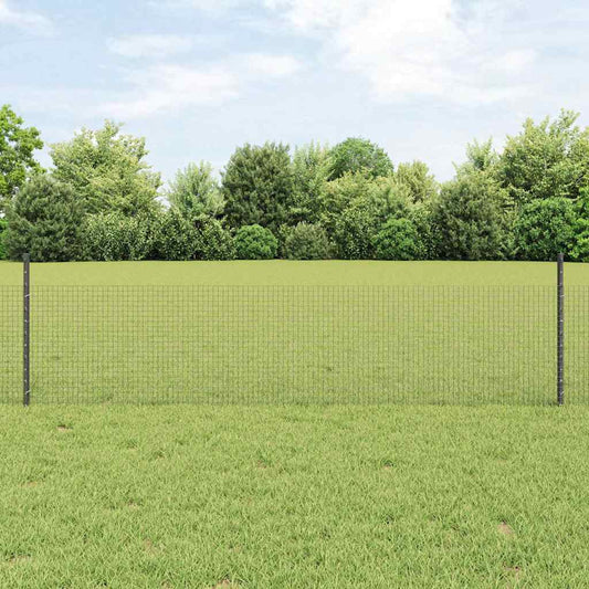 Garden Fence Set Set of 2 Grey Galvanized steel 10 x 0.5 m