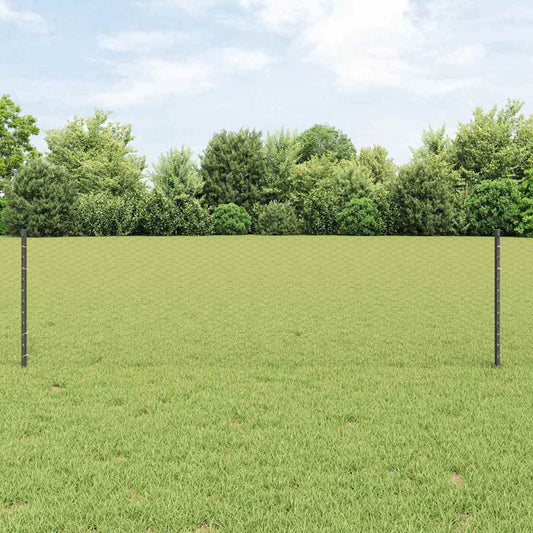 Fence Posts 5 pcs U-Channel Grey 60 cm Steel