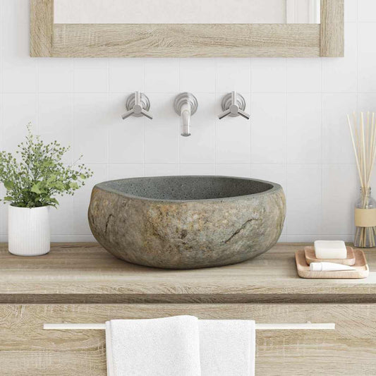 Basin Light grey (38-45) x (30-35) x 15 cm River stone