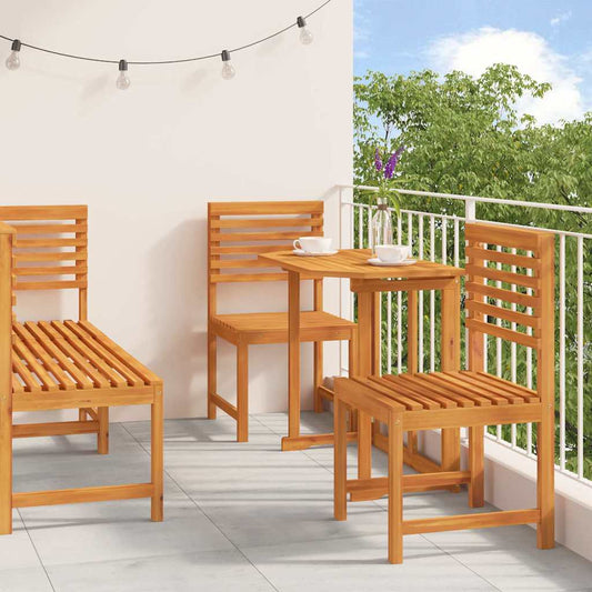 5-Piece Garden Dining Set - Solid Acacia Wood