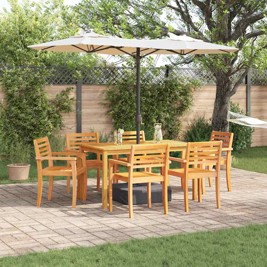 7 Piece Garden Dining Set - Solid Acacia Wood