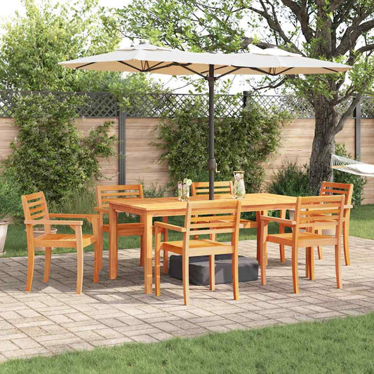 7-Piece Acacia Wood Garden Dining Set