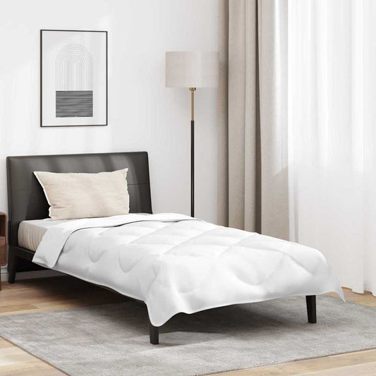 Winter Duvet Set with Pillow 2 pcs White 135 x 220 cm Microfiber